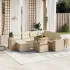 Set mobilier de grădină cu perne, 8 piese, negru, poliratan GartenMobel Dekor