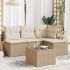 Set mobilier de grădină cu perne, 5 piese, negru, poliratan GartenMobel Dekor