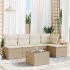 Set mobilier de grădină cu perne, 6 piese, negru, poliratan GartenMobel Dekor