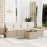 Set mobilier de grădină cu perne, 6 piese, negru, poliratan GartenMobel Dekor