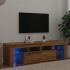 Comodă TV cu lumini LED, alb, 140x36,5x40 cm GartenMobel Dekor