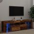 Comodă TV cu lumini LED, alb, 140x36,5x40 cm GartenMobel Dekor