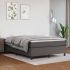 Pat box spring cu saltea, gri, 100x200 cm, piele ecologică GartenMobel Dekor