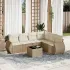 Set canapele de grădină, 7 piese, cu perne, bej, poliratan GartenMobel Dekor