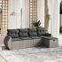 Set mobilier de grădină cu perne, 6 piese, negru, poliratan GartenMobel Dekor