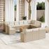 Set mobilier de grădină cu perne, 14 piese, negru, poliratan GartenMobel Dekor
