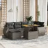 Set canapele de grădină, 7 piese, cu perne, gri, poliratan GartenMobel Dekor