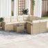 Set mobilier de grădină cu perne, 9 piese, negru, poliratan GartenMobel Dekor