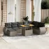 Set canapele de grădină, 9 piese, cu perne, gri, poliratan GartenMobel Dekor