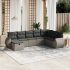 Set mobilier de grădină cu perne, 9 piese, negru, poliratan GartenMobel Dekor
