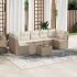 Set mobilier de grădină cu perne, 8 piese, negru, poliratan GartenMobel Dekor