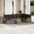 Set mobilier de grădină cu perne, 9 piese, negru, poliratan GartenMobel Dekor