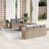 Set mobilier de grădină cu perne, 6 piese, negru, poliratan GartenMobel Dekor