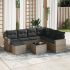 Set mobilier de grădină cu perne, 8 piese, negru, poliratan GartenMobel Dekor