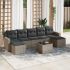 Set mobilier de grădină cu perne, 8 piese, negru, poliratan GartenMobel Dekor