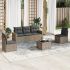 Set mobilier de grădină cu perne, 6 piese, negru, poliratan GartenMobel Dekor
