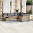 Set canapele de grădină cu perne, 10 piese, negru, poliratan GartenMobel Dekor