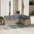 Set mobilier de grădină cu perne, 6 piese, negru, poliratan GartenMobel Dekor