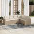 Set mobilier de grădină cu perne, 6 piese, negru, poliratan GartenMobel Dekor