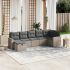 Set mobilier de grădină cu perne, 8 piese, negru, poliratan GartenMobel Dekor