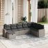 Set mobilier de grădină cu perne, 9 piese, negru, poliratan GartenMobel Dekor