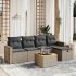 Set mobilier de grădină cu perne, 6 piese, negru, poliratan GartenMobel Dekor