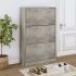 Pantofar, gri beton, 63x24x147 cm, lemn compozit GartenMobel Dekor