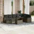 Set canapele de grădină, 9 piese, cu perne, gri, poliratan GartenMobel Dekor