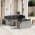 Set canapele de grădină cu perne, 11 piese, negru, poliratan GartenMobel Dekor