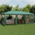 Cort de petrecere cu 10 pereți din plasă, roșu, 6x4 m, HDPE GartenMobel Dekor
