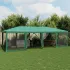 Cort de petrecere cu 12 pereți din plasă, albastru, 8x4 m, HDPE GartenMobel Dekor