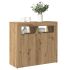 Servantă cu lumini LED, alb, 80x35x75 cm GartenMobel Dekor
