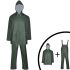 Costum de ploaie impermeabil cu glugă, mărime XXL verde 2 piese GartenMobel Dekor