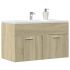 Dulap chiuvetă baie, lemn vechi 90x38,5x46 cm lemn prelucrat GartenMobel Dekor
