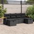 Set mobilier de grădină cu perne, 6 piese, negru, poliratan GartenMobel Dekor