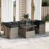 Set mobilier de grădină cu perne, 8 piese, negru, poliratan GartenMobel Dekor