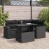 Set mobilier de grădină cu perne, 5 piese, negru, poliratan GartenMobel Dekor