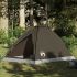 Cort de camping pentru 2 persoane, gri/portocaliu, impermeabil GartenMobel Dekor