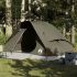 Cort de camping pentru 4 persoane, gri/portocaliu, impermeabil GartenMobel Dekor