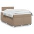 Pat box spring cu saltea, cappuccino, 90x190 cm piele ecologică GartenMobel Dekor