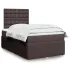 Pat box spring cu saltea, maro închis, 120x200 cm, textil GartenMobel Dekor