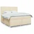 Pat box spring cu saltea, crem, 90x200 cm, textil GartenMobel Dekor