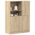 Set dulap de bucătărie 2 piese Lemn negru prelucrat GartenMobel Dekor