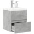 Set mobilier de baie, 2 piese, gri beton, lemn compozit GartenMobel Dekor