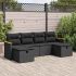 Set mobilier de grădină cu perne, 6 piese, negru, poliratan GartenMobel Dekor