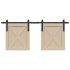 Set uși glisante pentru dulap 152,5 cm oțel carbon GartenMobel Dekor