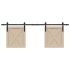 Set uși glisante pentru dulap 152,5 cm oțel carbon GartenMobel Dekor