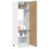 Dulap frigider, alb extralucios, 60x57x207 cm, lemn prelucrat GartenMobel Dekor