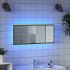 Oglindă de baie cu LED, gri beton, 100x8,5x37 cm, acril GartenMobel Dekor