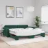 Pat de zi cu extensie și saltele gri deschis 100x200 cm catifea GartenMobel Dekor